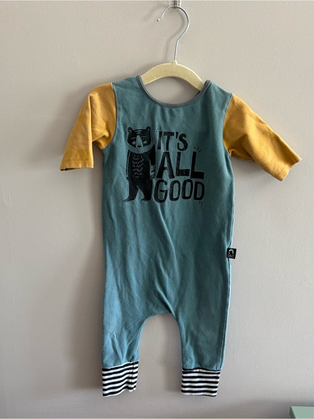 Rags Bear Romper It’s All Good - 12-18m